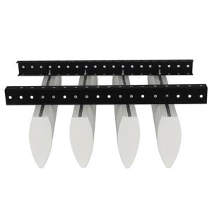 Quality 50x150 Aluminum Metal Ceiling Extruded Bullet-Shaped Baffle Ceiling System for sale