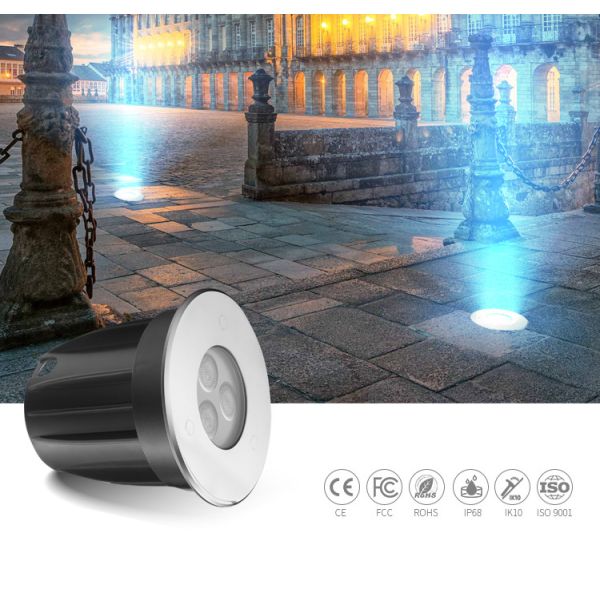 316L Stainless Steel Outdoor Led Ground Lights 6W IP68 SS316L With CE Approval