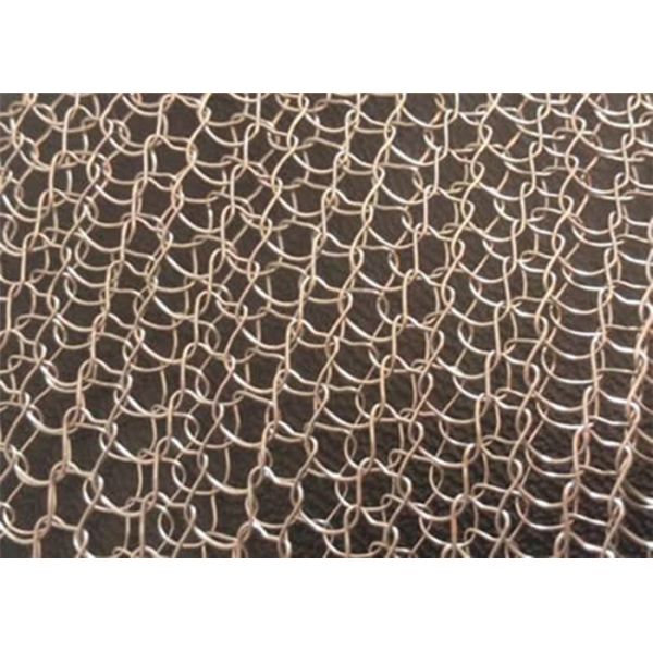 SS Knitted Mesh Fabric 4*5mm Mesh Hole Gas Liquid AISI 301 For Demister