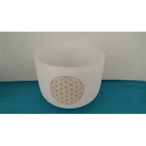 Flower of Life Quartz Crystal Singing Bowl Set with free Mallet and O-Rings made