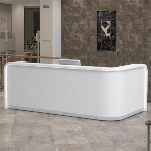 Texture Artificial Stone Countertop Front Desk Company Hotel Reception Desk