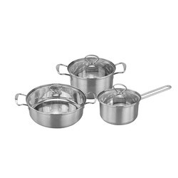 Customized 18cm 20cm 26cm Cookware Set Stainless Steel 201