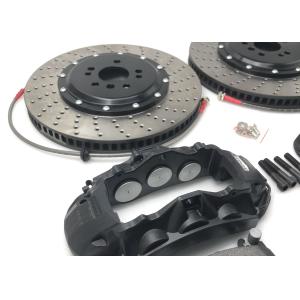 Aluminum 6 Pot Brake Kit T6 Alloy Black Drilled And Slotted Rotors 410*36mm