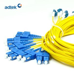 6 Fibers LC to SC Duplex Patch Cable Single Mode PVC / LSZH Pre Terminated 2mm