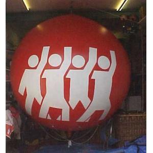 0.18mm Pvc Red Brand Helium Balloon Advertising Inflatables With Retail Price