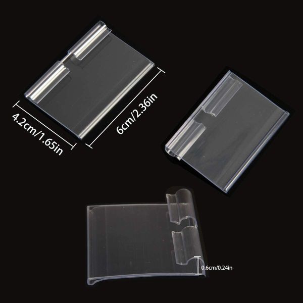 Supermarket Grocery Store Plastic Price Tag Holder For Hooks