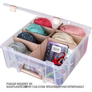 Super Satchel Double Deep, Portable Art & Craft Organizer With Handle, Plastic