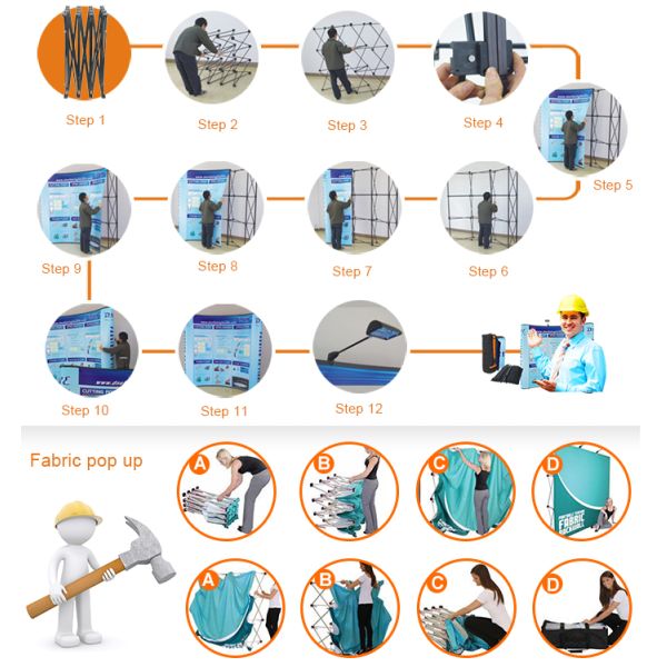 portable trade show tension fabric backdrop display