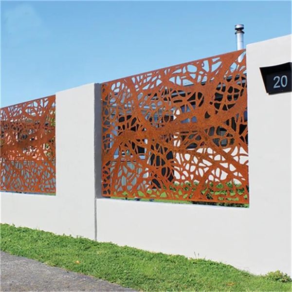 Buy Decorative Corten Steel Screen Panel Laser Cut Metal Privacy Fencing Garden at wholesale prices
