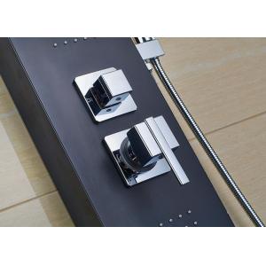 Black Stainless Steel Wall Mount Shower Panel Hydromassage Design ROVATE