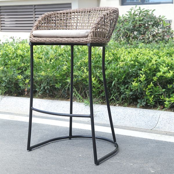 Single Chair High Bistro Kitchen Bar Table And Stools Rattan Chair Set Bar