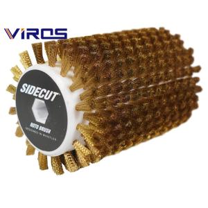 Rotating Industrial Nylon Roller Brush Copper Wire For Ski Polishing Waxing