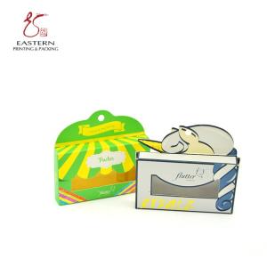 Foldable 350gsm White Cardboard Eyelash Packaging Box Crown Shaped