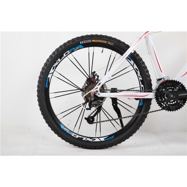 High grade disc brake Shimano 21 speed 6061 aluminium alloy MTB with 24 hole spoke wheel