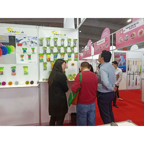 SS410/430 JINKAI Kitchen and Household Pot Cleaning Stainless Steel Scourer Metal Scrubber