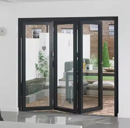 Buy High Security Hurricane Resistant Aluminum Folding Door with Thermal Break for Enhanced Safety and Energy Efficiency at wholesale prices