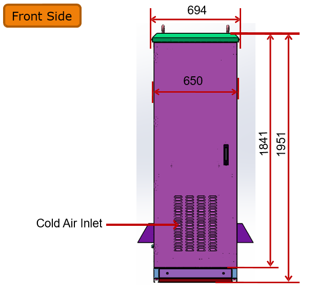 Double Wall Aluminum AL5052 Outdoor Power Cabinet / Outdoor Telecom Cabinet With SNMP Monitoring