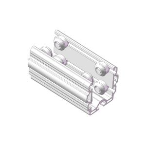 28mm Diameter Aluminium Tube PE Wheel Aluminium Roller Track Parallel Connection