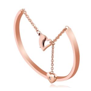 316L Stainless Steel Bracelet with Infinite Charm and Adjustable Chains