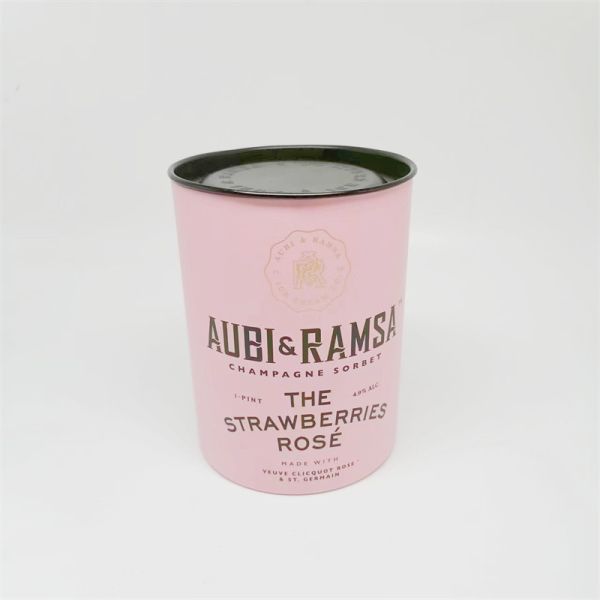 Custom Logo Food Grade Laundry Beads Cylinder Coffee Tea Kraft Paper Tube With Metal Lids