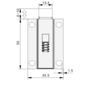 Symmetrical Cabinet Toggle Latch Zinc Alloy Spring Latch Pin Door Hinge Spring