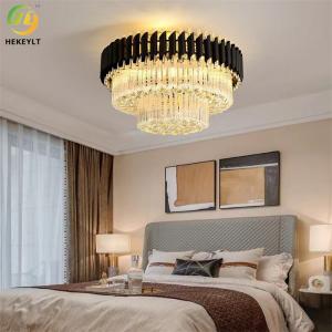 E14 Modern Led Ceiling Lights Crystal Round Circle Flush Mounted