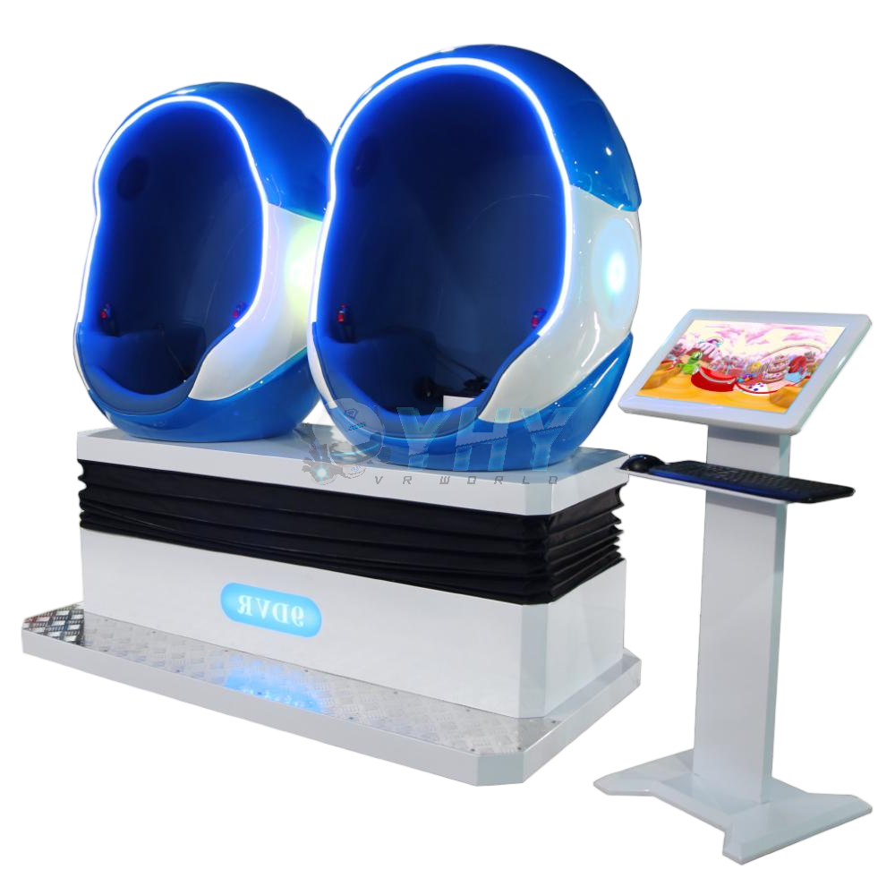 2-Seater Vr Egg Chair Coin Operated 5D 7D Cinema Simulator for Shopping Mall Adventure Park