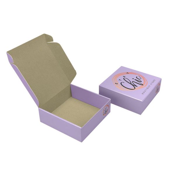 Buy Small Durable Apparel Packaging Boxes Corrugated Cardboard Square Shipping Box at wholesale prices