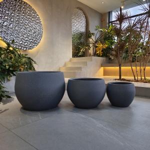 Fireproof Fiber Clay Planter Frost Resistant For Garden