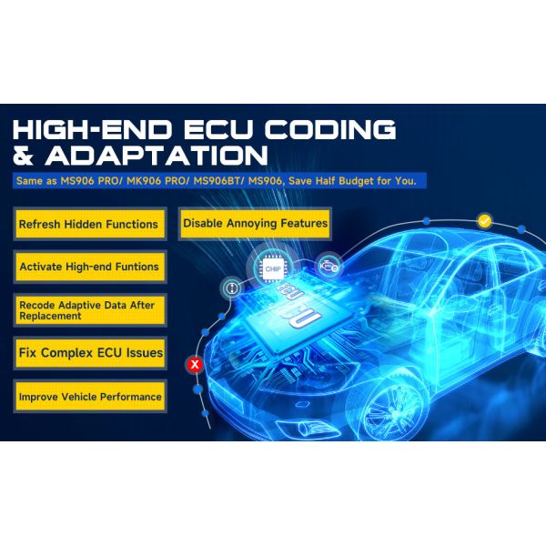 Autel MaxiPRO MP808BT Pro OE-Level Full System Diagnostic Tool with ECU Coding Refresh Hidden Upgrade of MS906 MP808 DS808