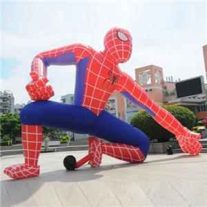 Customized Tarpaulin Polyester Inflatable Spiderman Display for Advertising
