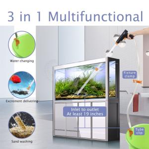 Long Nozzle Plastic Hygger Aquarium Gravel Cleaner