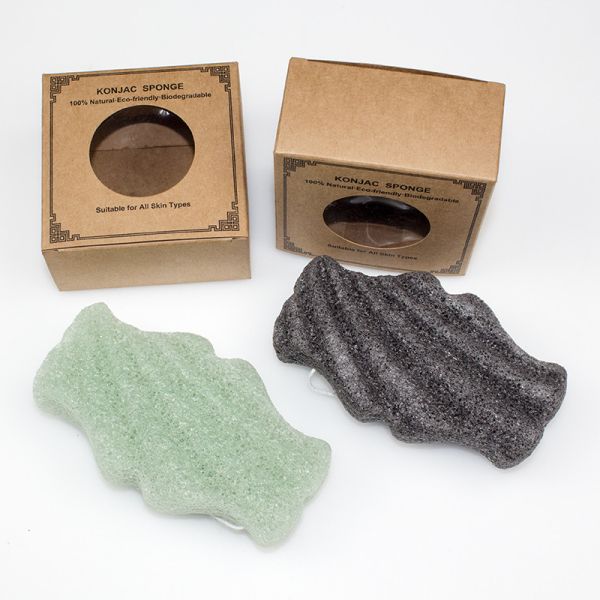Buy Wave Shaped Organic Skincare Body Bath Konjac Sponge at wholesale prices