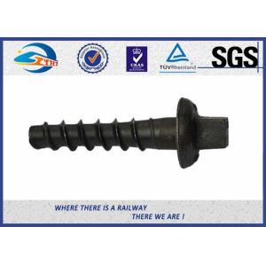 SS Thread Railway Sleeper Screws Zinc Plated / Railway Screw Spikes