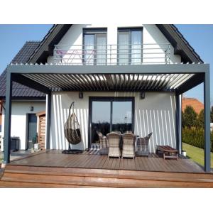 China Electric Motorized Aluminum Louvered Pergola Garden Bioclimatic Waterproof on sale