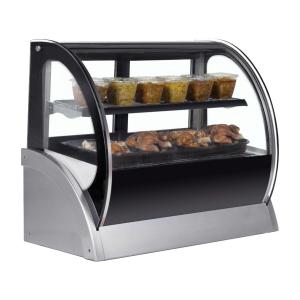 Curved Glass Cake Fridge Showcase Easy Thorough Cleaning