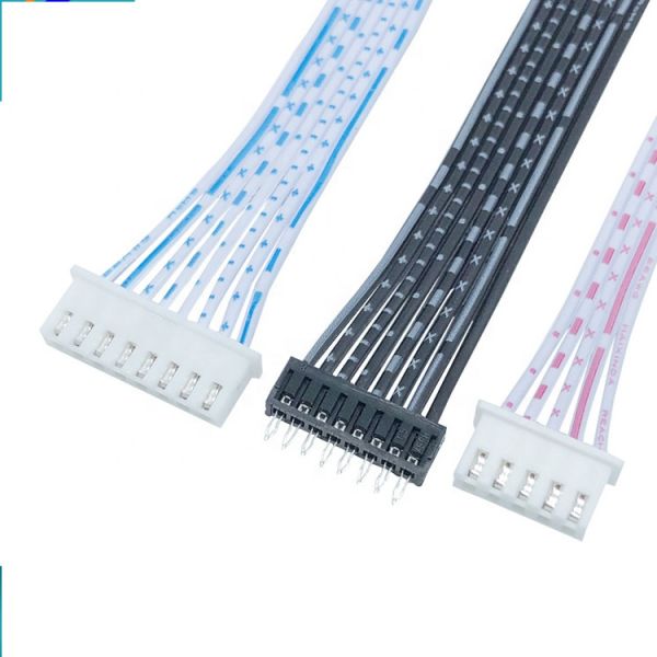 Custom 2 3 4 5 6 7 8 Pin JST XH 2.54mm Pitch Connector Flat Ribbon Cable