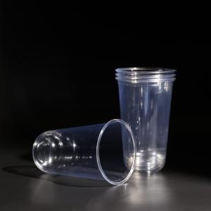 China PET Cups Customized Printing Clear Stackable 14.5g 50PCS/CTN on sale