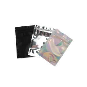 Smell Proof Food Grade Packaging Bag Three Side Seal Pouch Matte With Zipper