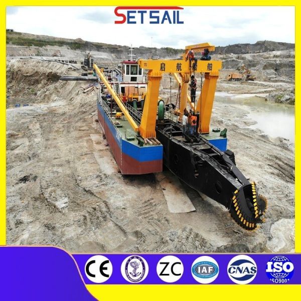 Total Depth 1.5m-5m Cutter Suction Dredger with and Good Service in Hydrocyclone