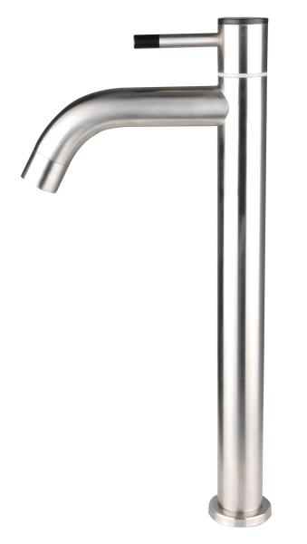 Buy Modern design stainless steel single lever basin faucet with spout at wholesale prices