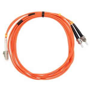 ST- LC MultiMode Duplex OM2 62.5um Armored 3 Meter Fiber Optic Patch Cord Cable