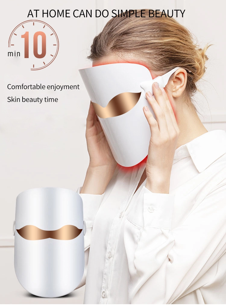 Anti Aging RED 620nm To 630nm 3 Color Facial Tightening LED Mask