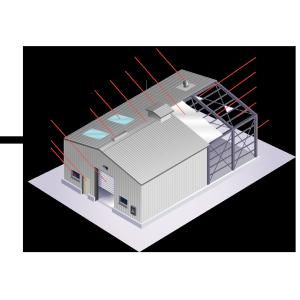Q235B Warehouse Steel Structure With Yellow Crane Beam Recyclable