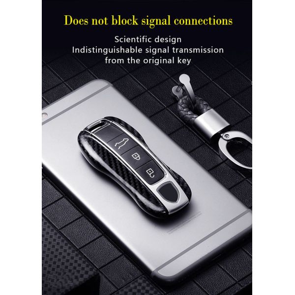 Porsche Scratch Resistant 3K Carbon Fiber Car Key Case