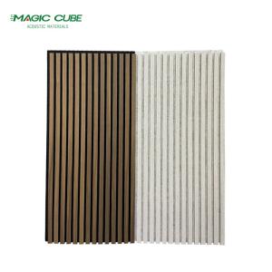 Modern Office Building slat wood Sound Absorbing Panel akupanel acoustic panel