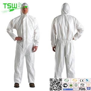 China Antibacterial 55GSM Microporous Non Woven Disposable Coverall on sale