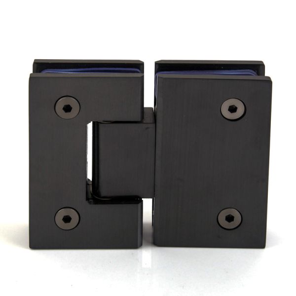 Brushed Nickel Finish Black Matte Shower Room Bathroom Hinge for Glass Door Pivot Spring