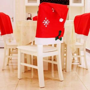 Red 60*50cm Non Woven Christmas Hat Chair Cover