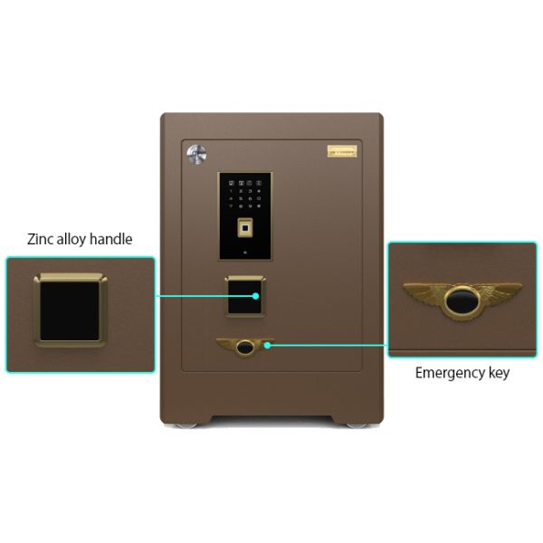 H580mm Solid Steel Construction Commercial Safe Box Adjustable Shelves For Bank Security